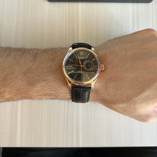 ROLEX CELLINI ROSE COURO 40MM