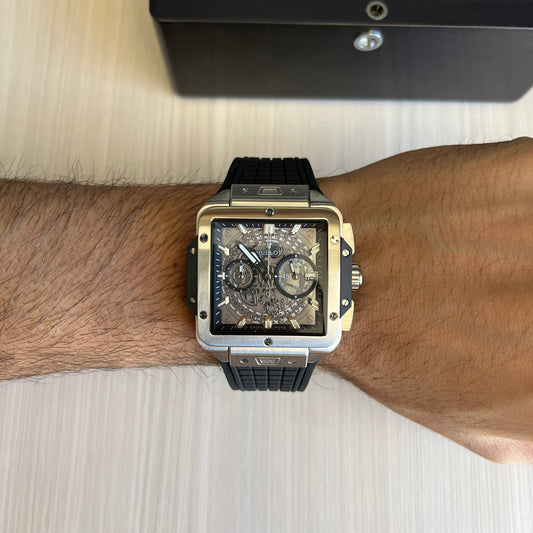 HUBLOT SQUARE BANG PRATA 42MM