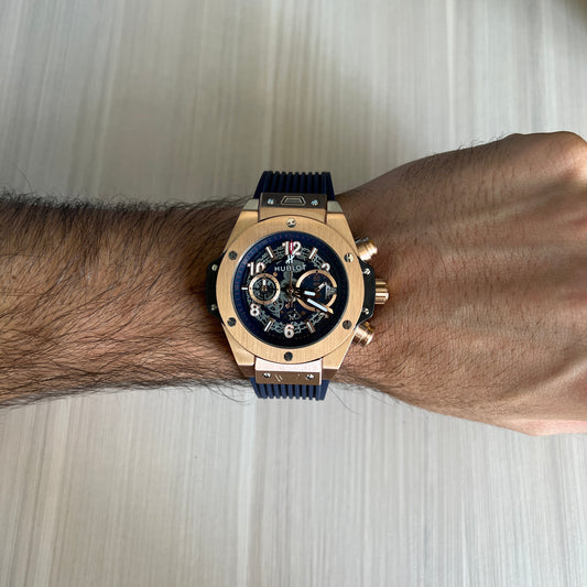 HUBLOT BIG BANG UNICO ROSE AZUL 44MM