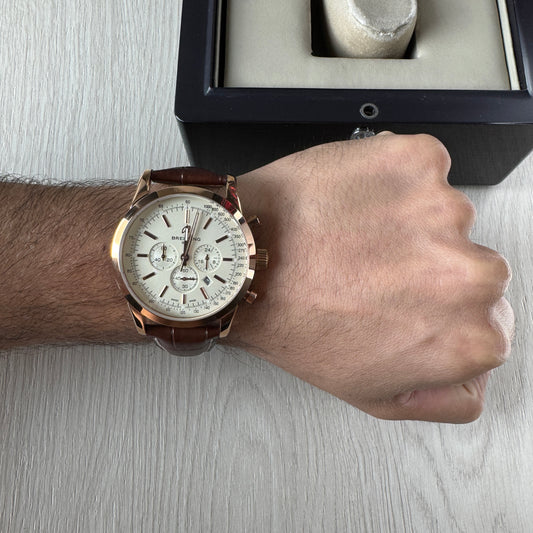 BREITLING TRANSOCEAN ROSE COURO 44MM