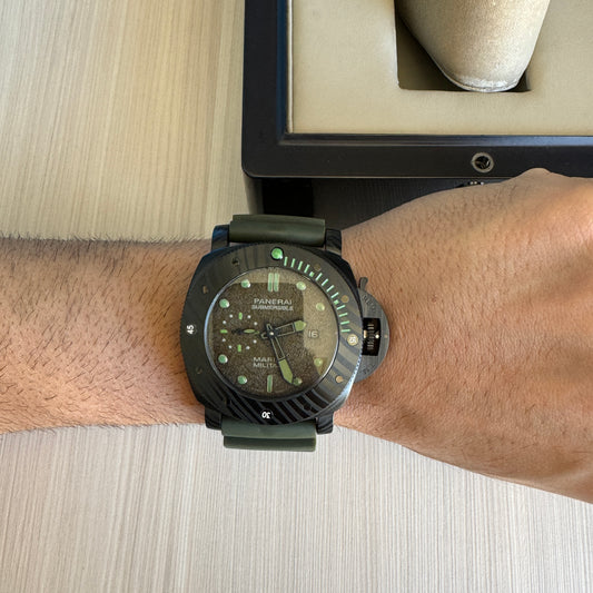 PANERAI SUBMERSIBLE MARINA MILITARE PRETO VERDE 47MM