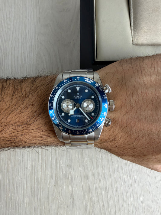 TUDOR BLACK BAY PRATA AZUL 41M