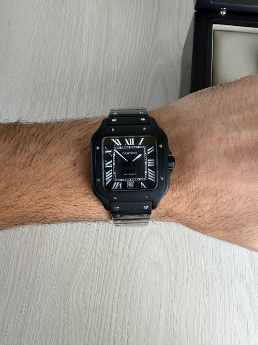 CARTIER SANTOS PRETO 40MM X 47MM