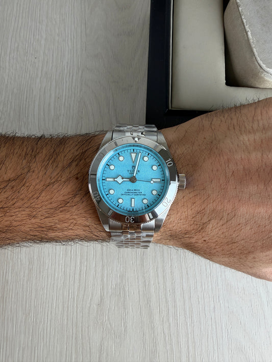 TUDOR BLACK BAY PRATA AZUL 41M