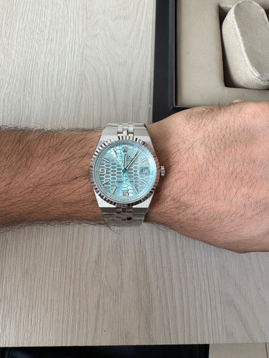 ROLEX LAND DWELLER PRATA AZUL 40MM
