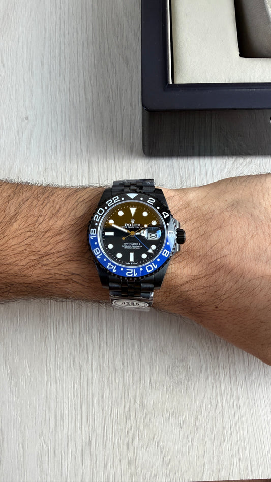 ROLEX GMT MASTER II BATMAN JUBILEU PRETO 40MM
