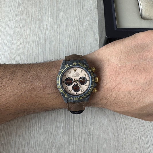 ROLEX DAYTONA DIW CARBONO MARROM ARABIC 40MM