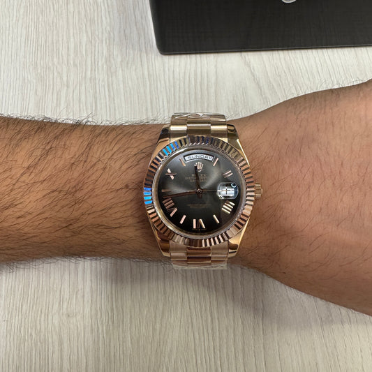 ROLEX DAY-DATE ROSE CINZA 40MM
