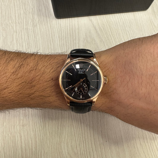 ROLEX CELLINI ROSE COURO 40MM