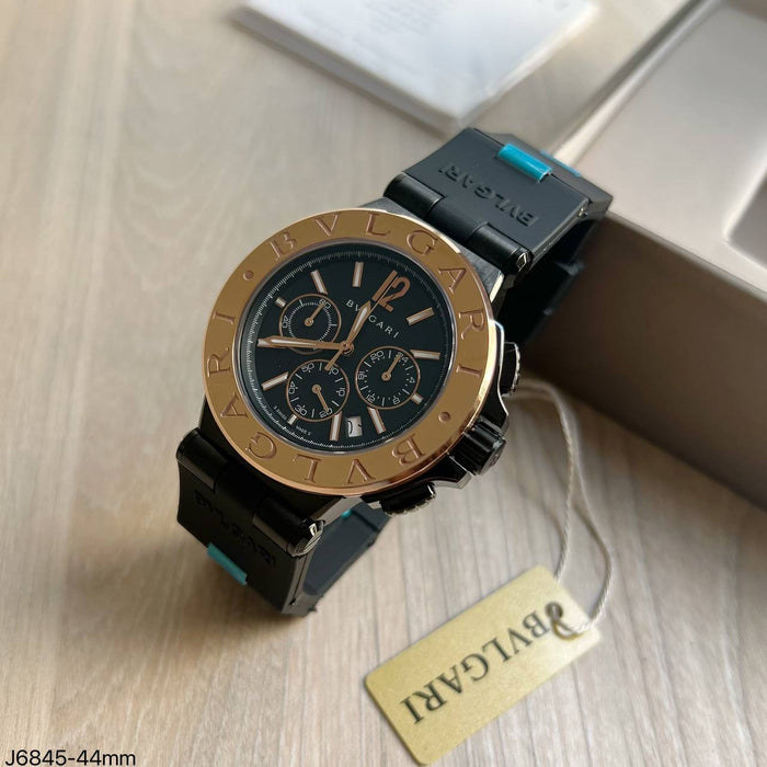 BVLGARI TITANIUM PRETO ROSE 44MM