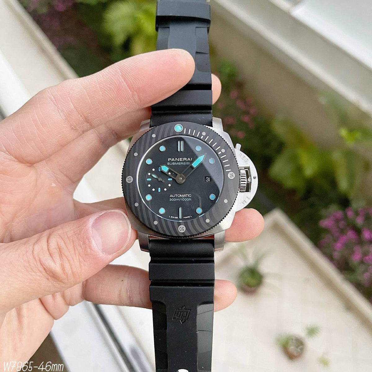 PANERAI SUBMERSIBLE PRATA BORRACHA 47MM