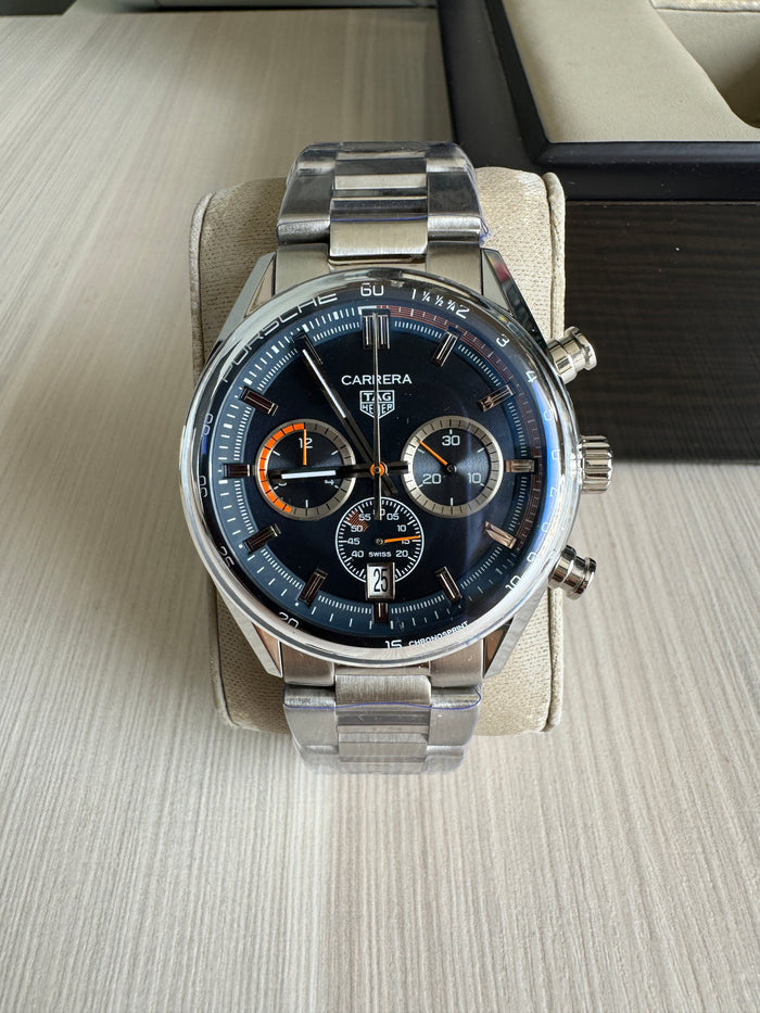 TAG HEUER CARRERA PORSCHE PRATA LARANJA 41MM