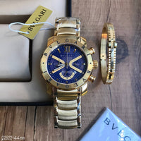 BVLGARI IRON MAN DOURADO AZUL 44MM