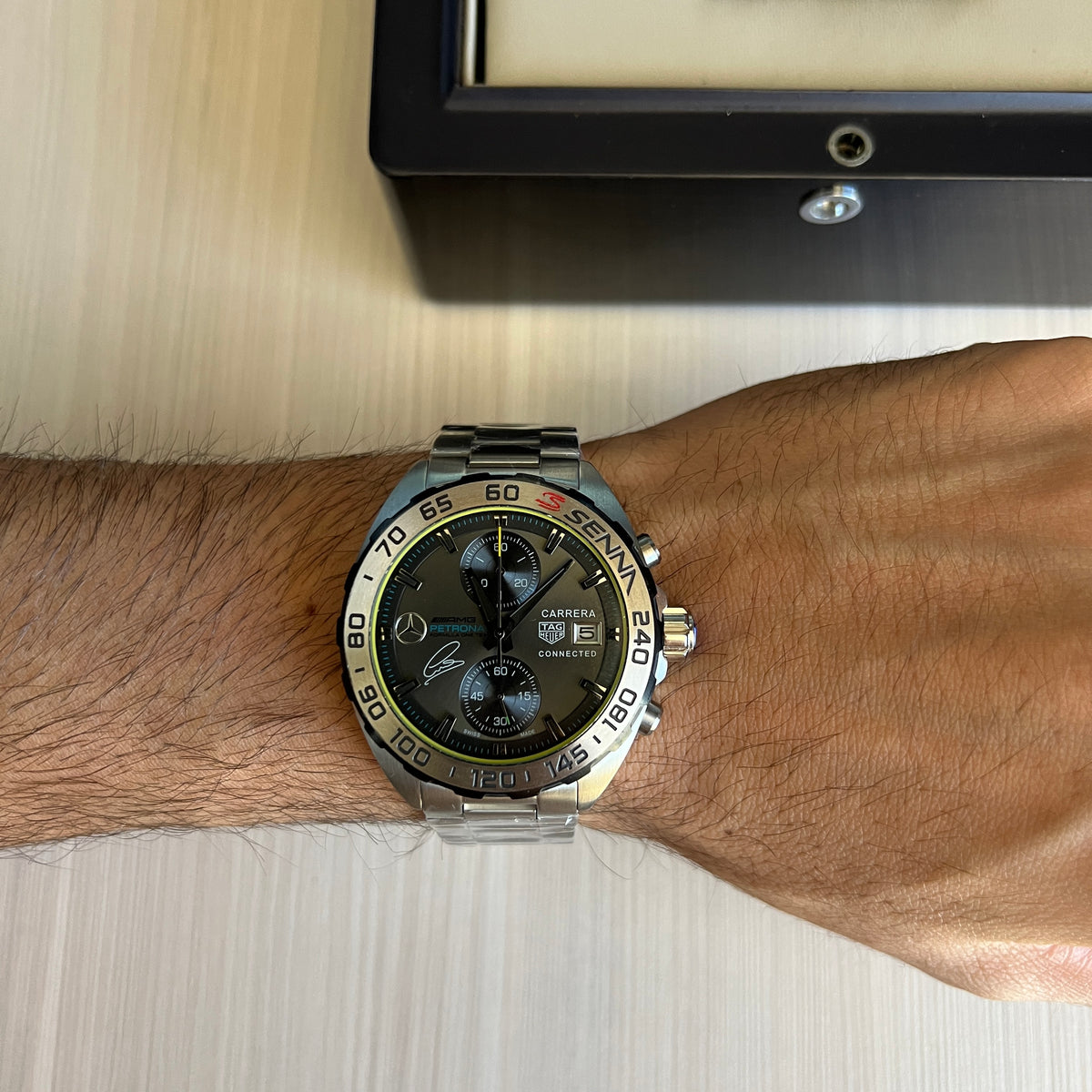 TAG HEUER SENNA PRATA CINZA 43MM