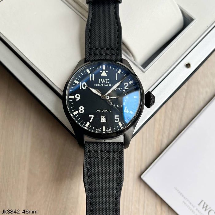 IWC BIG PILOT PRATA PRETO NYLON AUTOMÁTICO 46MM