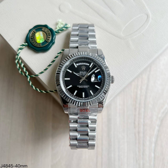 ROLEX DAY-DATE PRATA PRETO 40MM