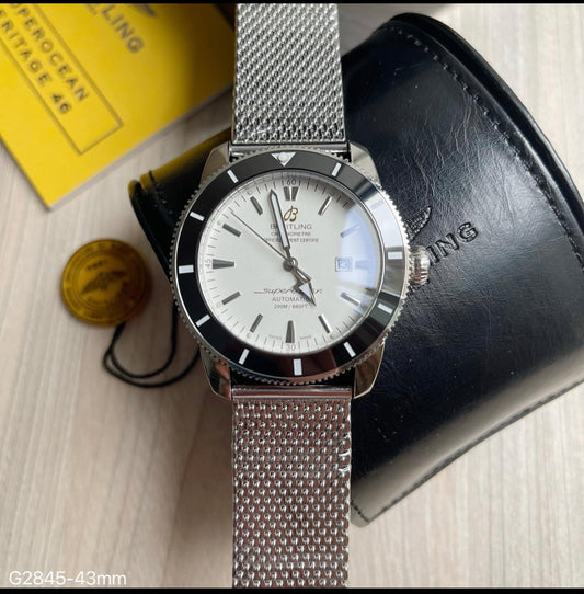 BREITLING SUPEROCEAN AUTOMÁTICO BRANCO  46MM