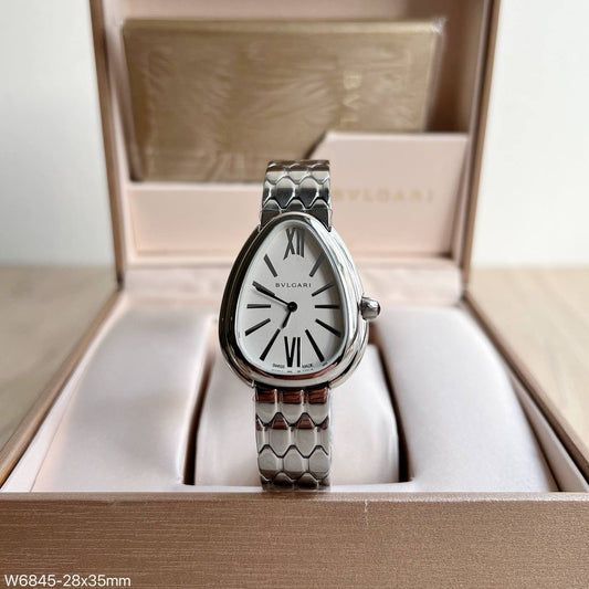 BVLGARI SERPENTE PRATA BRANCO 23MM X 35MM FEMININO