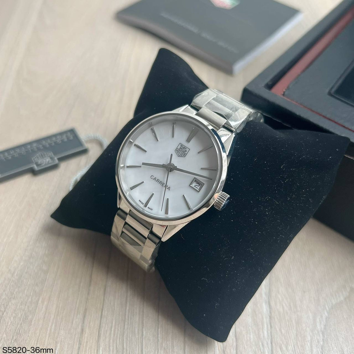 TAG HEUER CARRERA FEMININO PRATA BRANCO 36MM