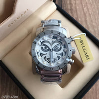 BVLGARI IRON MAN PRATA BRANCO 44MM