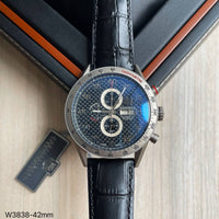 TAG HEUER CARRERA CALIBRE 16 CINZA COURO 43MM