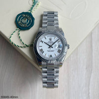 ROLEX DAY-DATE PRATA BRANCO 40MM
