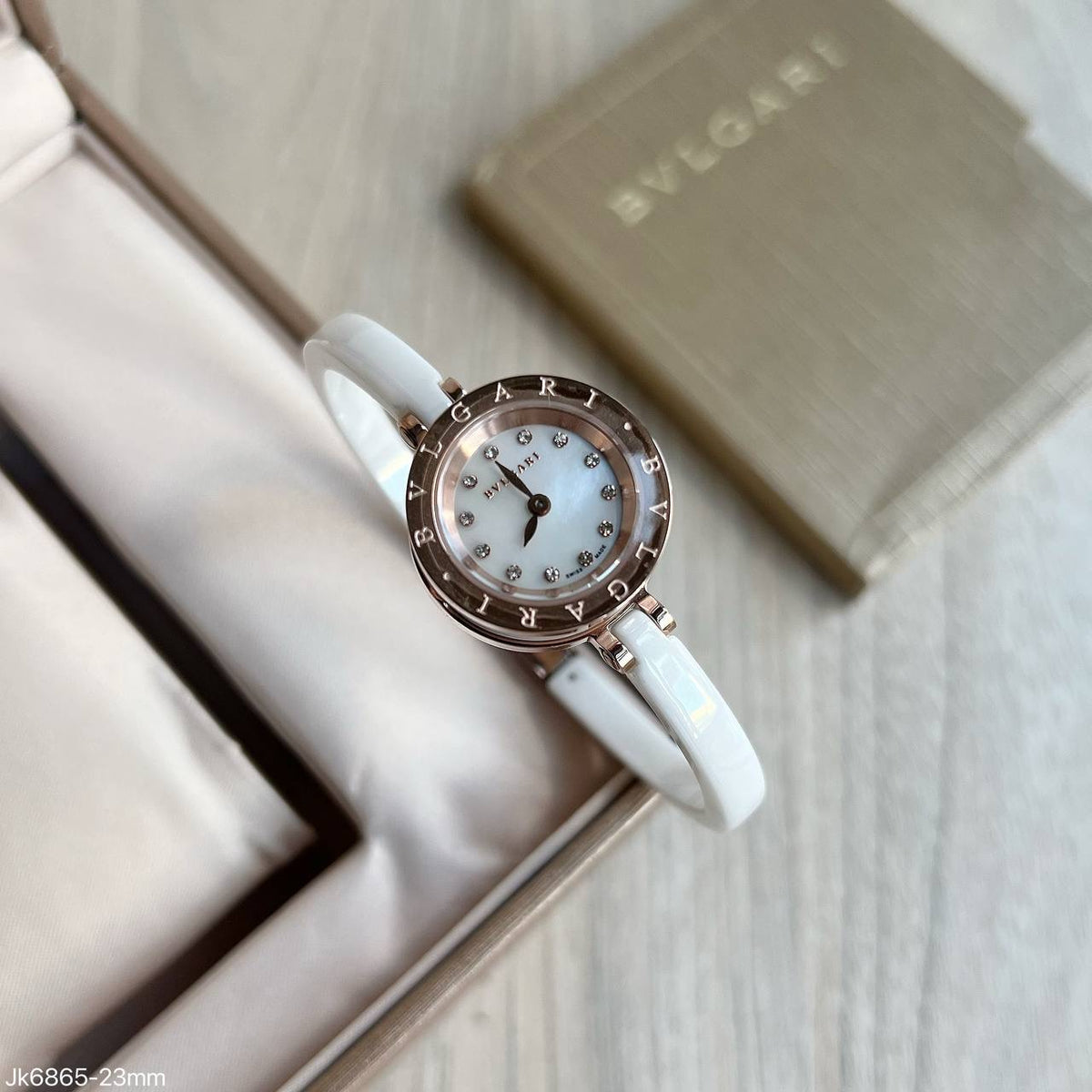 BVLGARI B.ZERO1 ROSE BRANCO 23MM FEMININO