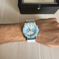 HUBLOT CLASSIC FUSION PRATA AZUL 42MM