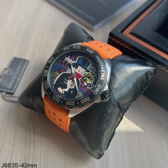 TAG HEUER ALEC MONOPOLY PRATA BORRACHA AUTOMÁTICO 43MM