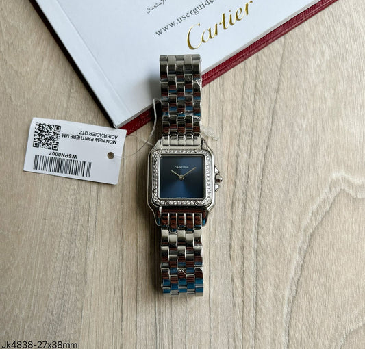 CARTIER PANTHERE PRATA BRILHANTE MEDIUM 27MM X 38MM FEMININO