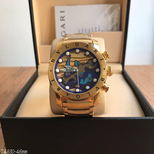 BVLGARI IRON MAN RHINO DOURADO 44MM