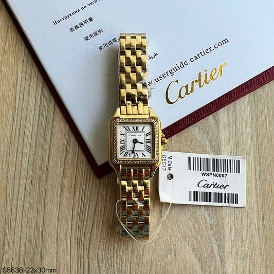 CARTIER PANTHERE DOURADO BRILHANTE SMALL  22MM X 30MM FEMININO