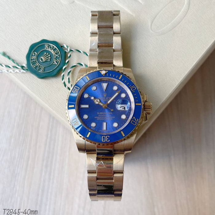 ROLEX SUBMARINER  DOURADO AZUL 40MM