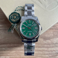 ROLEX OYSTER PRATA VERDE 41MM