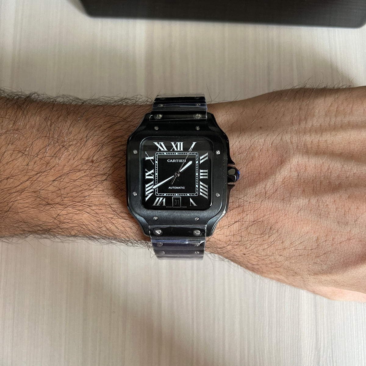 CARTIER SANTOS PRETO 40MM X 47MM