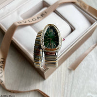 BVLGARI SERPENTE MISTO VERDE 1 VOLTA BRILHANTE  23MM X 35MM FEMININO