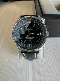 BREITLING NAVITIMER PRETO COURO AUTOMÁTICO 41MM