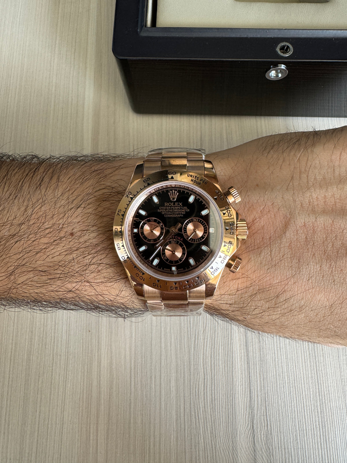 ROLEX DAYTONA ROSE PRETO 40MM