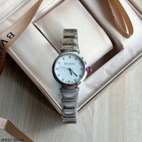 BVLGARI LUCEA PRATA BRANCO 33MM FEMININO