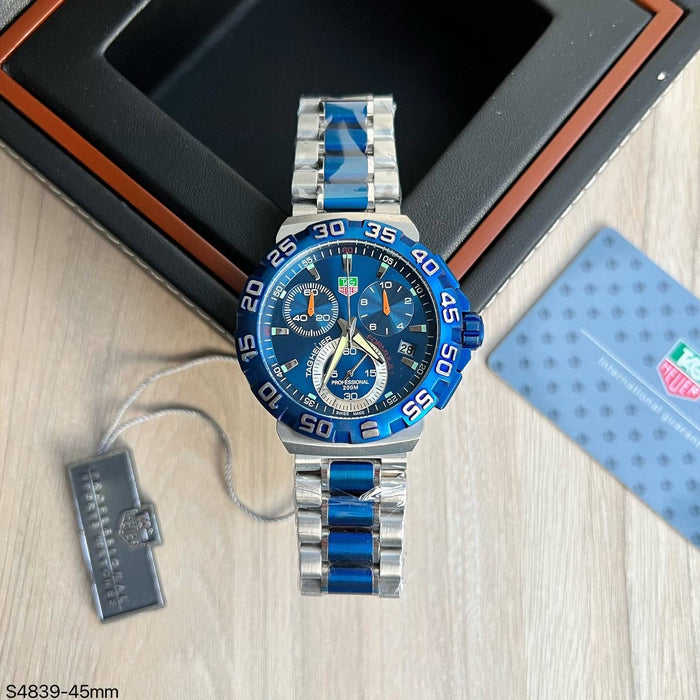 TAG HEUER F1 FORMULA 1 PRATA AZUL 43MM