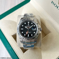 ROLEX EXPLORER II PRATA PRETO 42MM