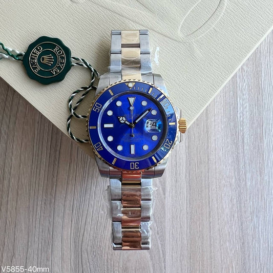 ROLEX SUBMARINER MISTO DOURADO AZUL 40MM