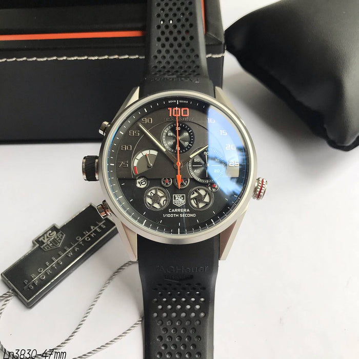 TAG HEUER CARRERA PRATA PRETO 46MM