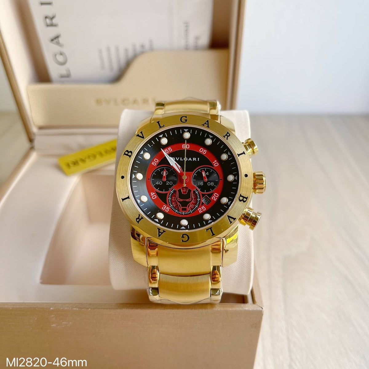 BVLGARI IRON MAN  DOURADO 44MM