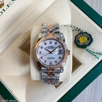 ROLEX DATEJUST MISTO ROSE MADRE PEROLA FEMININO 36MM