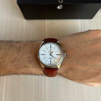 ROLEX CELLINI PRATA COURO 40MM
