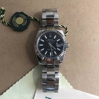 ROLEX DATEJUST PRATA PRETO FEMININO 36MM
