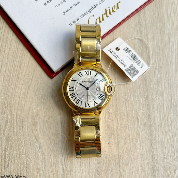 CARTIER BALLON BLEU DOURADO AUTOMÁTICO 36MM FEMININO