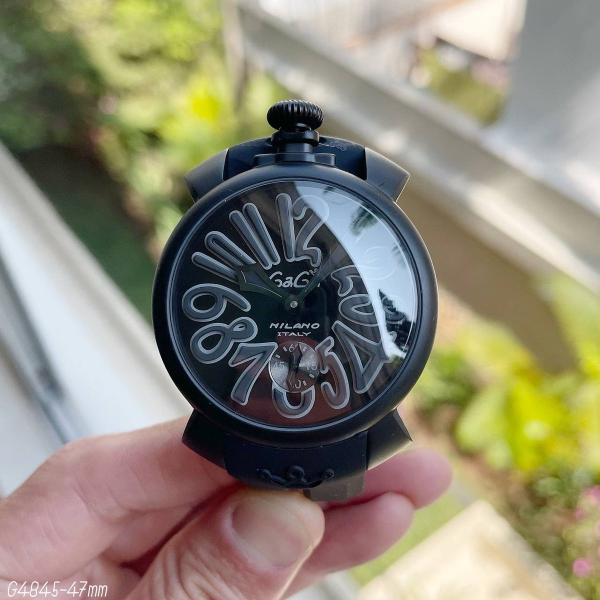 GAGA MILANO PRETO  BORRACHA 47MM