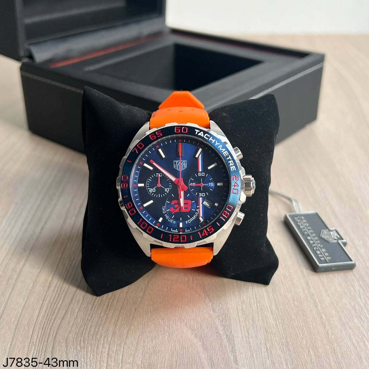 TAG HEUER F1 FORMULA 1 33 PRATA LARANJA 43MM